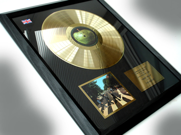 Picture of Beatles Record Award: " Abbey Road" 24ct GOLD