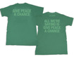 Picture of Beatles T-Shirt: Green Give Peace a chance