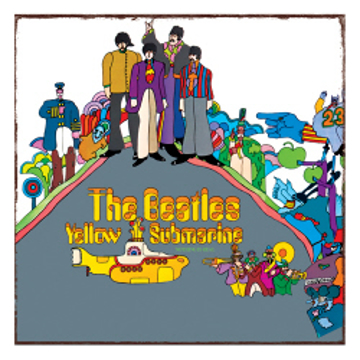 Picture of Beatles Metal Sign:  "Yellow Submarine" Vintage Metal Sign