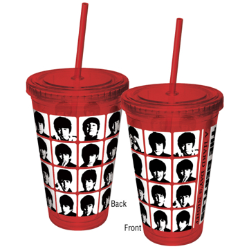 Picture of Beatles Cup: The Beatles "Hard Day's Night" 16 oz. Plastic Travel Cup
