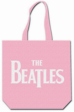 Picture of Beatles Tote Bags: The Beatles Canvas Zip Totes TOTE: The Beatles - DropT Logo (Pink)