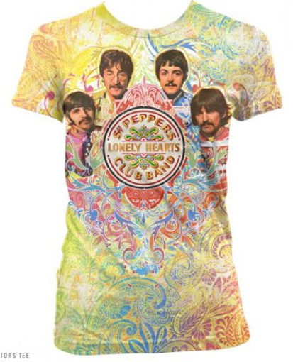 Picture of Beatles T-Shirt: The Beatles Sgt Peppers Paisley Dye Sublimation Junior Shirt