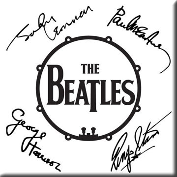 Picture of Beatles Magnets: The Beatles Many Styles MAG-The Beatles Signed Drum Logo