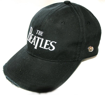 Picture of Beatles Cap: The Beatles Drop T Logo Distressed (Black)