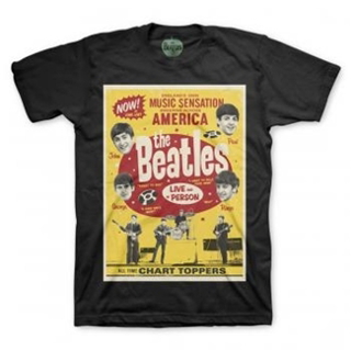 Picture of Beatles Adult T-Shirt: Chart Toppers Poster Small-Adult-Size