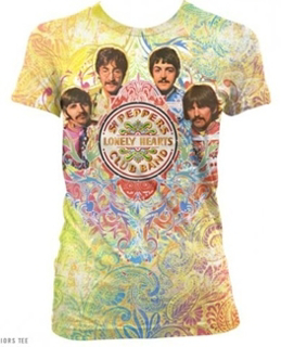 Picture of Beatles T-Shirt: The Beatles Sgt Peppers Paisley Dye Sublimation Junior Shirt Large