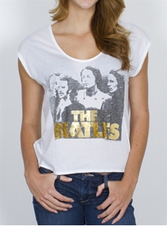 Picture of Beatles T-Shirt: Womens Gold Foil  Small - Jrs/Ladies