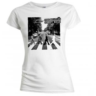 Picture of Beatles Female T-Shirt: Abbey Road Black & White Large