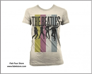 Picture of Beatles T-Shirt: Jumping Stripes  Junior Medium