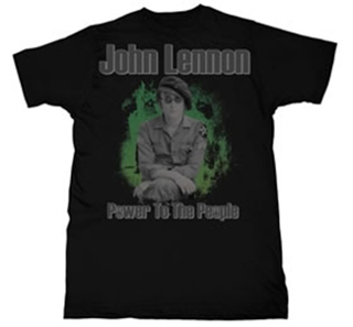 Picture of Beatles T-Shirt: John Lennon A Revolution Army Fatigue Medium-Adult-Size