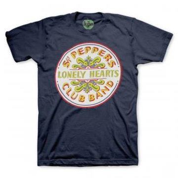 Picture of Beatles Adult T-Shirt: Sgt Pepper Drum Blue.