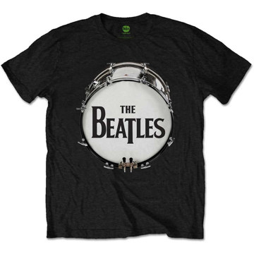 Picture of Beatles Adult T-Shirt: Drum Skin Logo - Black
