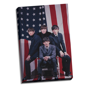 Picture of Beatles ART: 24"  X  36"  The Beatles US Flag Canvas