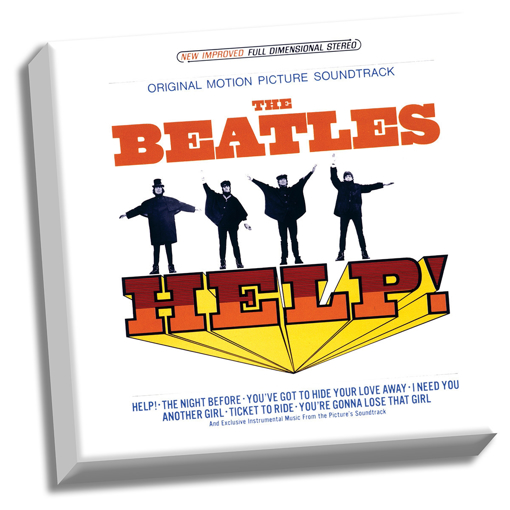 Picture of Beatles ART: The Beatles HELP! Soundtrack 20" x 20" Stretched Canvas