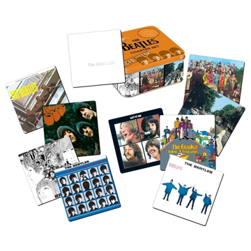 Picture of Beatles Coasters: Set of 10 Album Cover Coasters with Collectible Tin