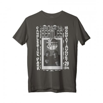 Picture of Beatles Adult T-Shirt: Beatles Candlestick Poster (Black)