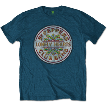 Picture of Beatles Adult T-Shirt: Sgt Pepper Seal (Blue)