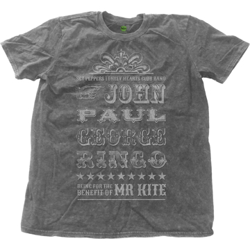 Picture of Beatles Adult T-Shirt: Mr Kite Snow Wash Sgt. Pepper Tee