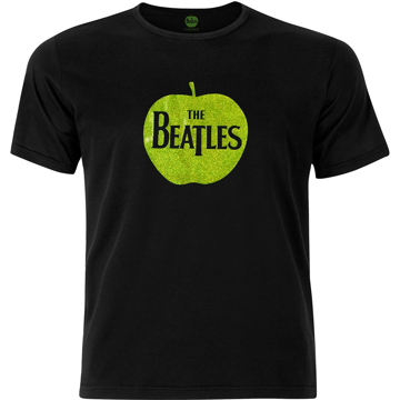 Picture of Beatles Adult T-Shirt: Green Apple Sparkle Logo