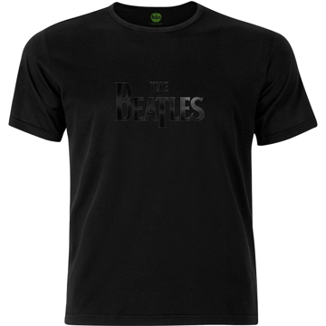 Picture of Beatles Adult T-Shirt: DROP T Logo black on black