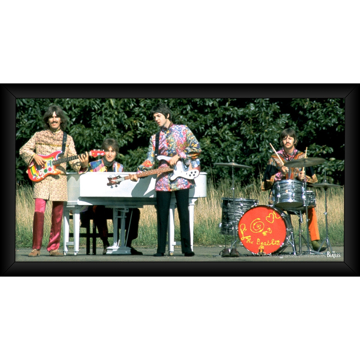 Picture of Beatles ART: The Beatles 1967 'Love the Beatles' 10x20 Framed Photo