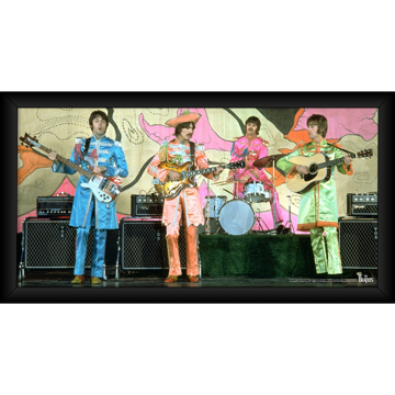 Picture of Beatles ART: The Beatles 1967 'Sgt. Pepper Lonely Hearts Costumes' 10x20 Framed Photo