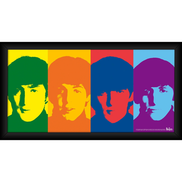 Picture of Beatles ART: The Beatles 1964 'Color Head Shots' 10x20 Framed Photo