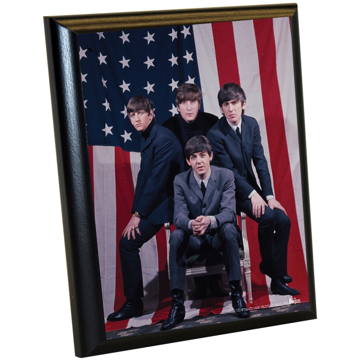Picture of Beatles ART: The Beatles 'American Flag Group Shot' 8x10 Plaque