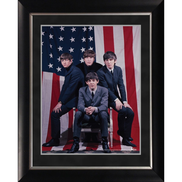 Picture of Beatles ART: The Beatles 'American Flag Group Shot' 11x14 Framed Photo