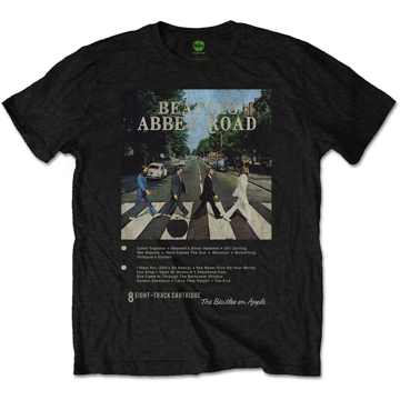 Picture of Beatles Adult T-Shirt: Beatles 8 Track Abbey Road Cover