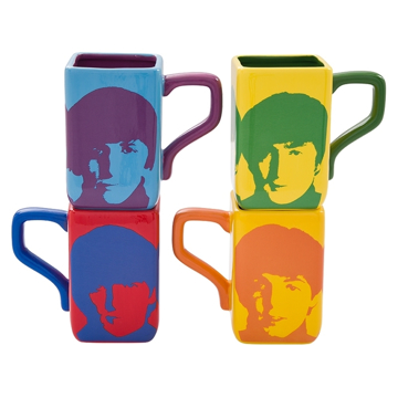 Picture of Beatles Mugs: Beatles for Sale in Color 4 piece Mug Set