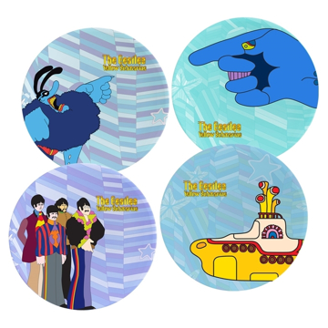 Picture of Beatles Plate: Yellow Submarine 4 pc. 10 in. Ceramic Dinner Plate Set