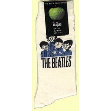 Picture of Beatles Socks: Men's Cartoon Group (Cream)