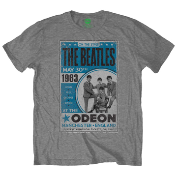 Picture of Beatles Adult T-Shirt: Odeon Manchester 1963 Poster