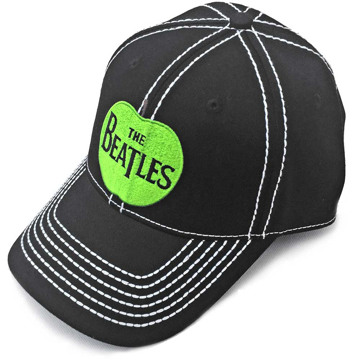 Picture of Beatles Cap: The Beatles Apple Logo Black with White Lines