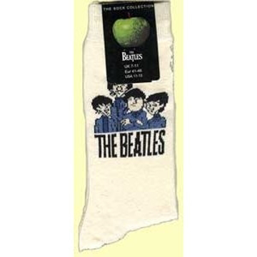 Picture of Beatles Socks: Women's Cartoon Group (Cream)