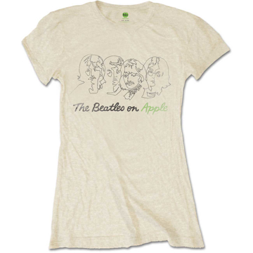 Picture of Beatles Jr's T-Shirt: White Album Outline Faces On Apple
