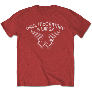 Picture of Beatles Adult T-Shirt: Paul McCartney - Wings "Wings Logo Red"