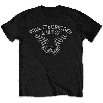 Picture of Beatles Adult T-Shirt: Paul McCartney - Wings "Wings Logo Black"
