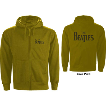 Picture of Beatles Hoodie:  Unisex Zipped Hoodie Drop T Logo in Green