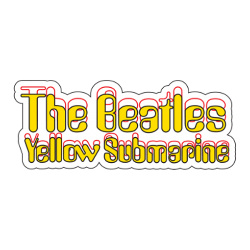 Picture of Beatles Sticker:  Yellow Submarine Logo Sticker