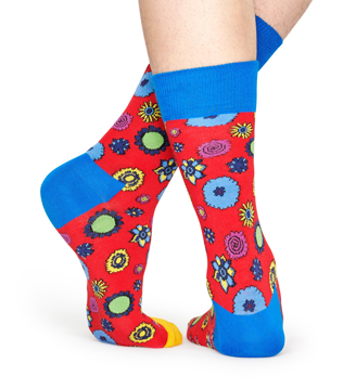 Picture of Beatles Socks: Happy Socks Men's Flower Power Socks
