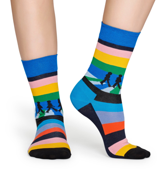 Picture of Beatles Socks: Happy Socks Women's Blue "Abbey Road" Socks