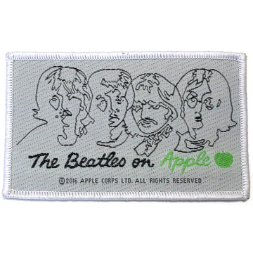 Picture of Beatles Patches: On Apple (Black on White)