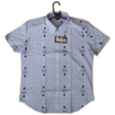 Picture of Beatles Dress Shirt: Light Blue Drums and Apples Button Down