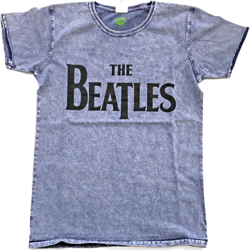 Picture of Beatles Adult T-Shirt: Drop T Denim Blue (Burn Out)
