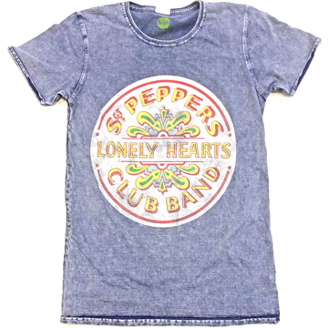 Picture of Beatles Adult T-Shirt: Sgt Pepper Denim Blue (Burn Out)