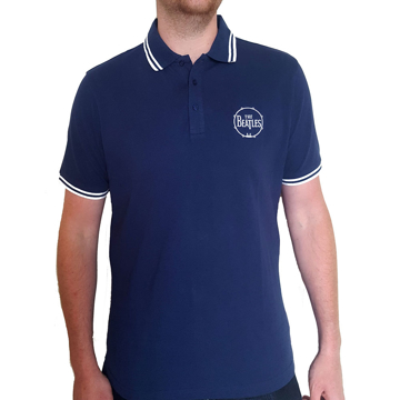 Picture of Beatles Polo Shirt: Drum Logo Navy Blue