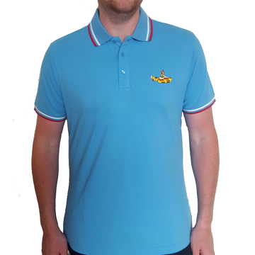Picture of Beatles Polo Shirt: Yellow Submarine Light Blue