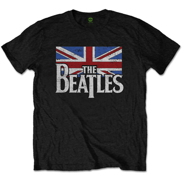 Picture of Beatles Adult T-Shirt: British Flag - Union Jack Black